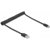 DeLOCK USB-kaabel USB 2.0 0,75 m USB A USB C Must 90368