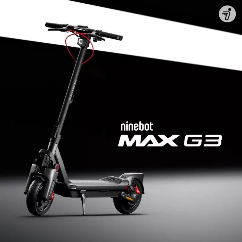 Klassikaline tõukeratas Segway Ninebot MAX G3 D Must Hall Punane