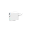 Gembird TA-UC-PDQC65L-W-01 mobiilseadme laadija universaalne valge AC kiirlaadimine siseruumides