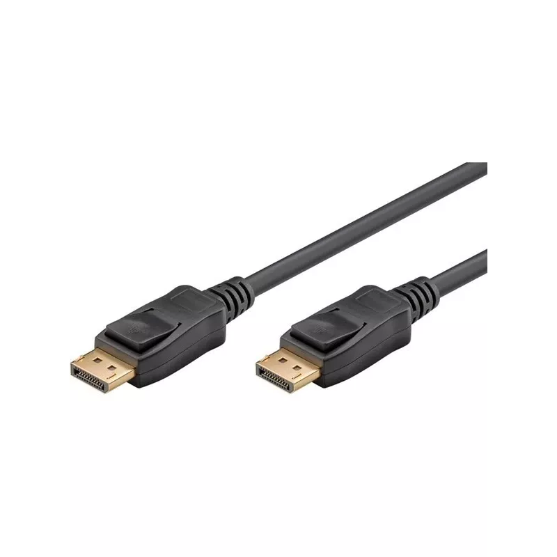 Kaabel DisplayPort-pistik > DisplayPort-pistik, 8K / 144Hz (must, 2 meetrit, 54 Gbit/s, DisplayPort 2.0 / 2.1)