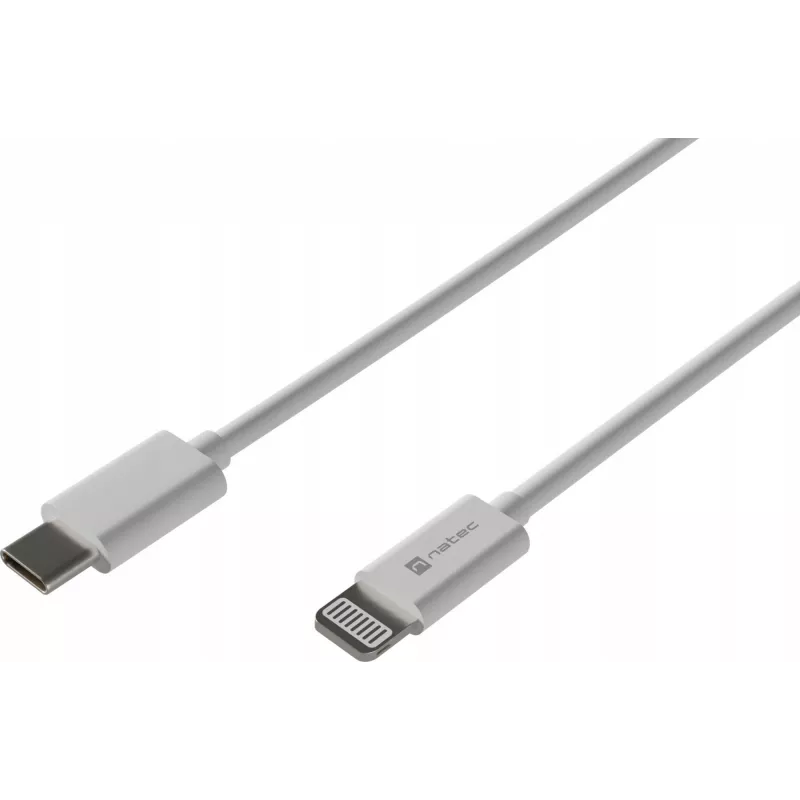 Kaabel USB Natec USB-C Lightning 1 m Valge (NKA-2150)
