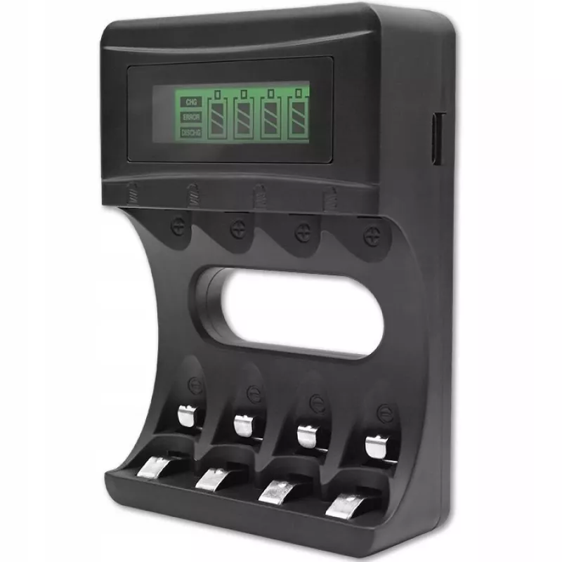 Akulaadija QOLTEC 50654 Ni‑MH R03 (AAA) ja R6 (AA) patareidele, 1800 mA