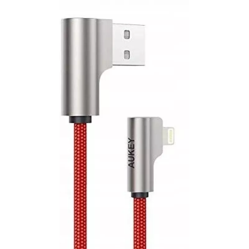USB-Lightningi kaabel Aukey CB-AL01 Red — nailonpunutisega, Lightning-pistik Apple'i seadmetele