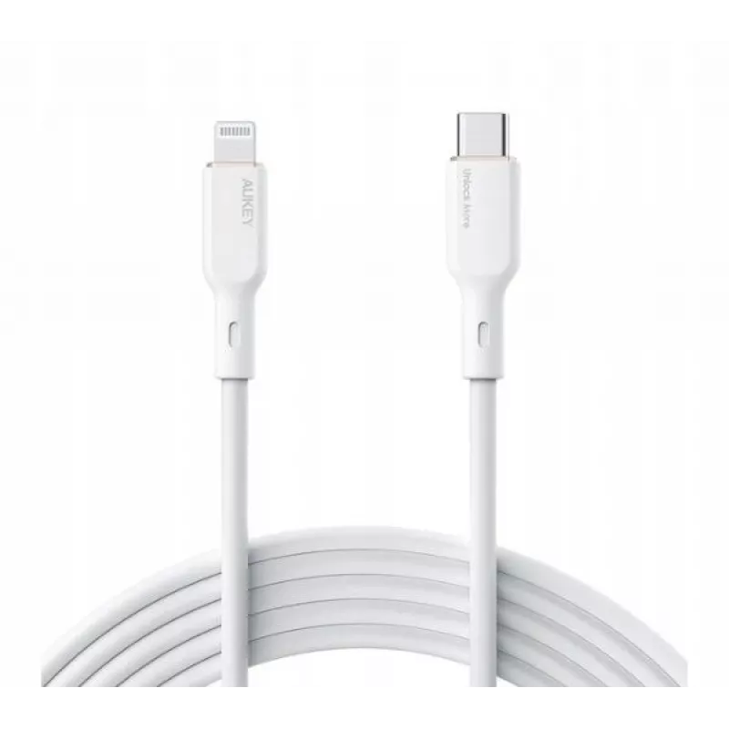 CB-SCL2 Valge silikoonkaabel Lightning-USB-C USB Power Delivery USB-PD