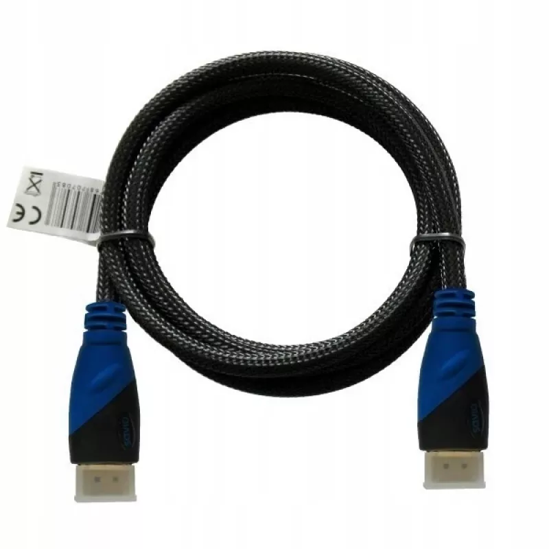 HDMI-kaabel SAVIO CL-02 1,5 m — HDMI 1.4, 4096×2160, ARC, Ethernet, kullatud kontaktid