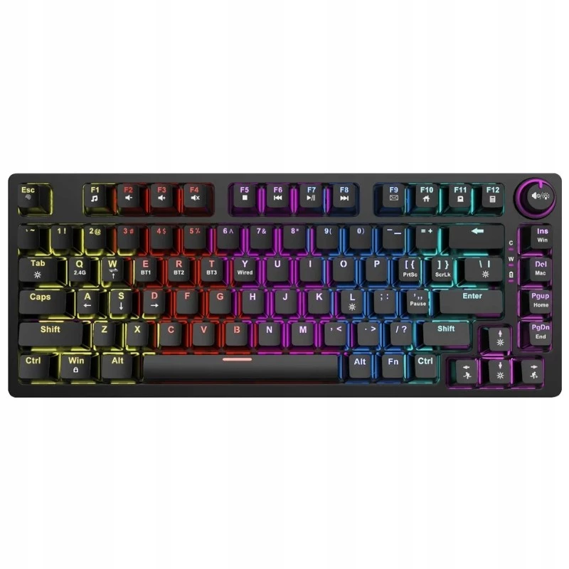 Savio Phenix SAVGK-RED mänguklaviatuur USB RF juhtmevaba Bluetooth QWERTY