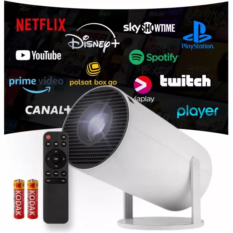 Projektor WiFi kaugjuhtimisega Android TV 130 tolli 4K Full HD HY300 Pro LED