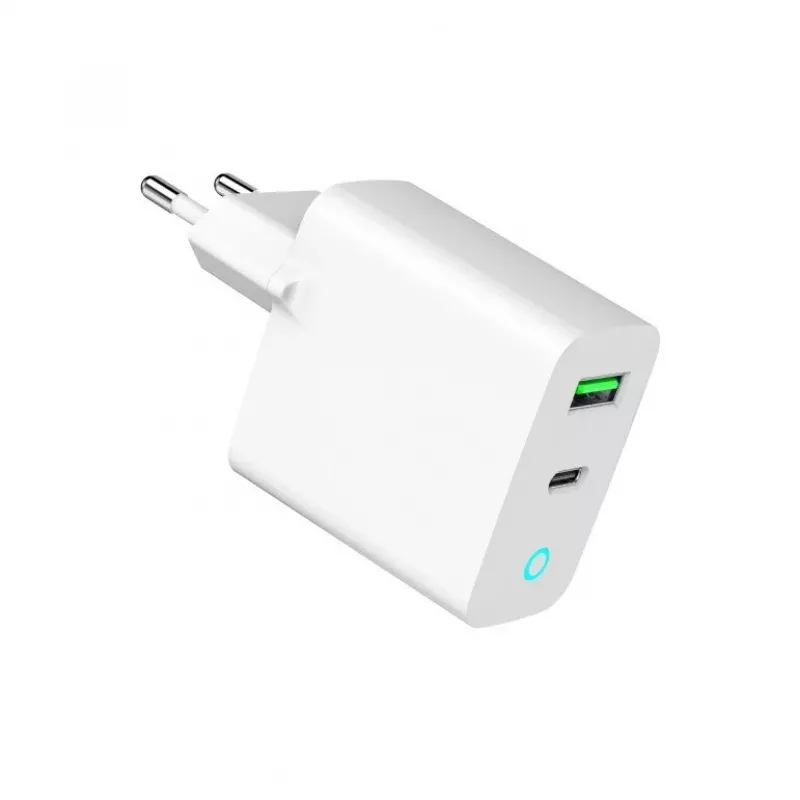 Alimentator Retea 220V GEMBIRD, Universal, 1 X USB USB-C D 20W, 1 X USB-a 3.0 QC 18W, Indicator LED, Valge
