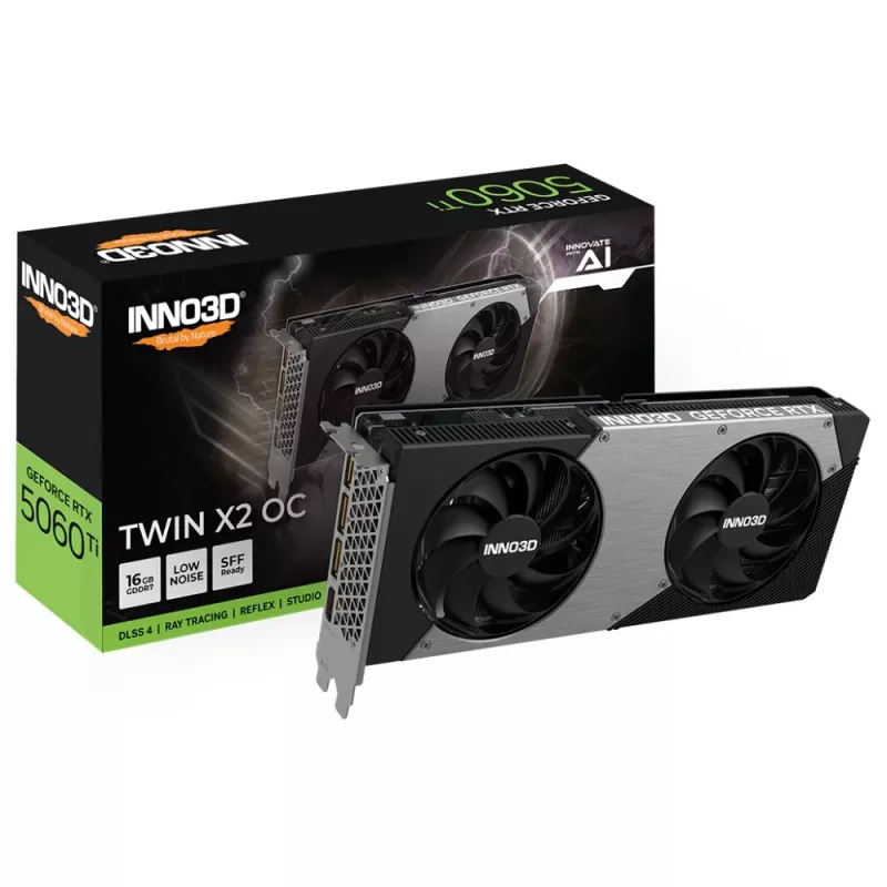 INNO3D GeForce RTX 5060 Ti TWIN X2 OC 16GB GDDR7 graafikakaart