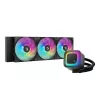 All-in-one vedelikjahuti DeepCool LE360 V2, 3x 120 mm ventilaatoriga, hüdrodünaamiline laager, must, toetab LGA1150/1151/1155/1200/1700/AM4/AM5