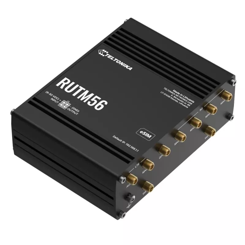 Ruuter TELTONIKA RUTM56 kahe modemiga, 802.11ac Wi‑Fi, Gigabit LAN x4, Mesh-tugi, MU‑MIMO (ilma mobiilse lairibata)