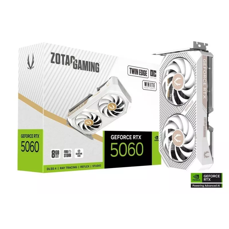 Videokaart Zotac GAMING GeForce RTX 5060 Twin Edge OC White Edition 8GB GDDR7