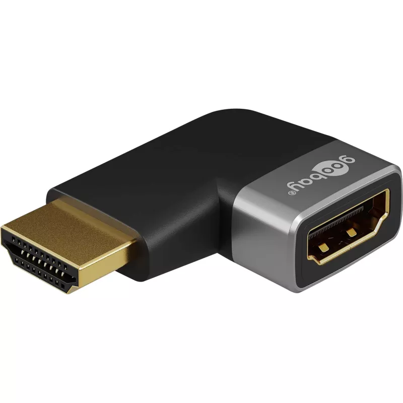 Pro Plus - HDMI - Nurgeline adapter 90° vertikaalne - Must