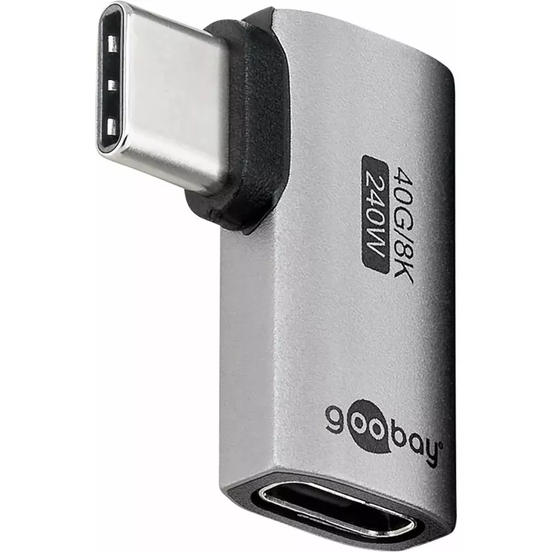 Goobay USB-C -Adapter horisontaalne 90° USB4 - -Pistik> -Pesa (74441)