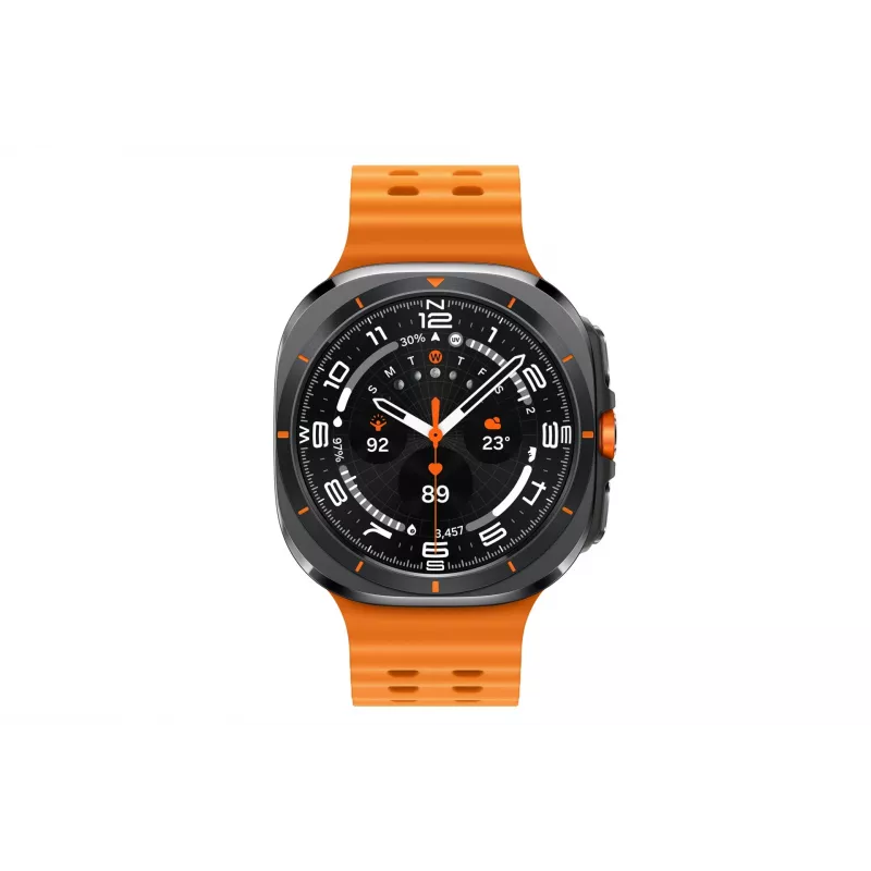 Samsung Galaxy Watch Ultra 3,81 cm (1,5 tolli) AMOLED 47 mm digitaalne 480 x 480 pikslit puuteekraan 4G hall, titaan Wi-Fi GPS (satelliit)