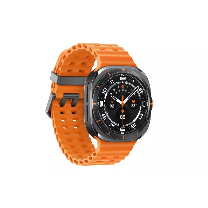 Samsung Galaxy Watch Ultra 3,81 cm (1,5 tolli) AMOLED 47 mm digitaalne 480 x 480 pikslit puuteekraan 4G hall, titaan Wi-Fi GPS (satelliit)