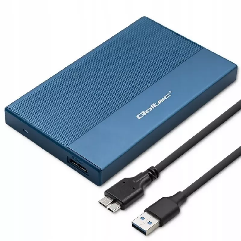 Väline 2,5-tolline SSD/HDD korpus QOLTEC 52276 USB 3.0 SATA kuni 2 TB