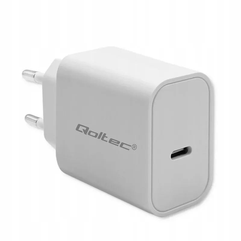 QOLTEC Super Quick PD Charger 20W USB-C (5V/12V) – Kaasaskantav kiirlaadija