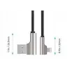 CB-AL01 Must OEM Nailonkaabel USB Lightning 2m 90-kraadise pistikuga C