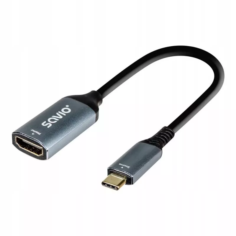 Savio Adapter USB-C (M) HDMI (F), 4K, 60Hz, Alumiinium, AK-78