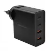 Qoltec GaN POWER PRO Laadija | 2xUSB-C | 2xUSB | 130W | 5-20V | 1.5-5A | XP | Must