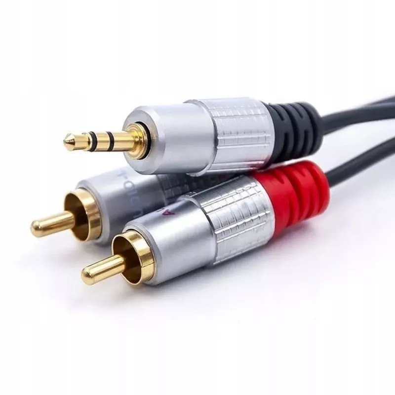 Helikaabel Qoltec 52340 2m 2xRCA 3.5mm Must