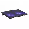 Jahutusalus MS D10 5 musta LED-valgustuse ja kahe USB-pordiga