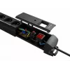 Pikendusjuhe Lanberg SP1-05F-0500-BK 5m 5 vahelduvvoolupistikut Siseruumides Must