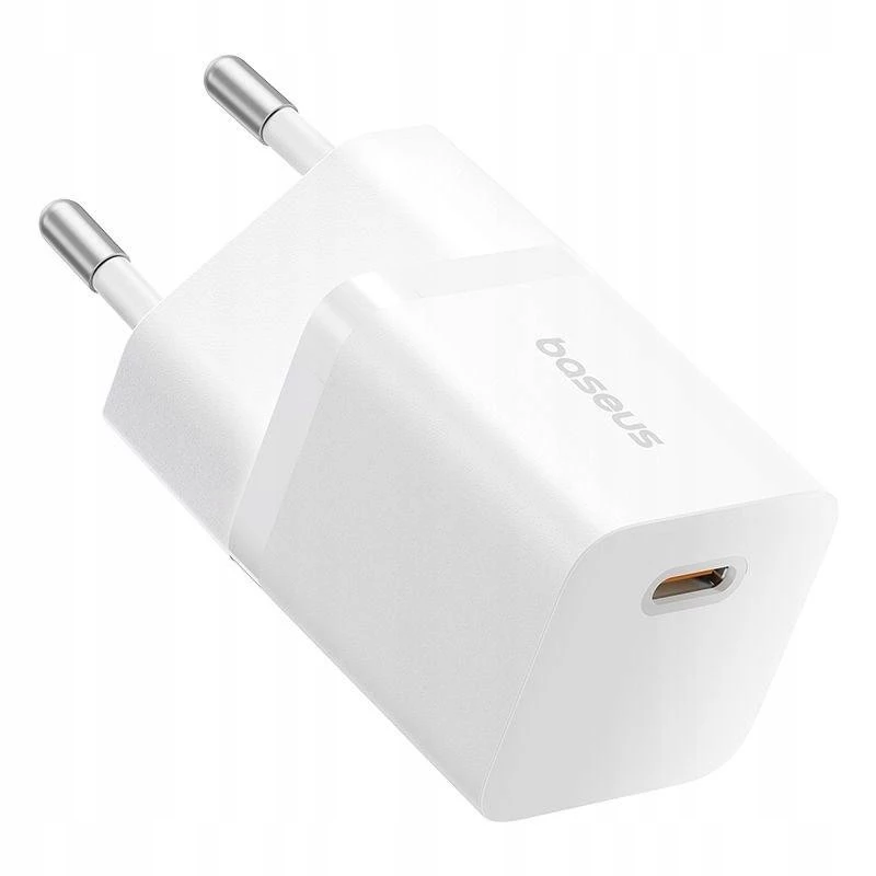 Baseus P10110909213-00 USB-C GaN5 mini 25W mains charger Valge