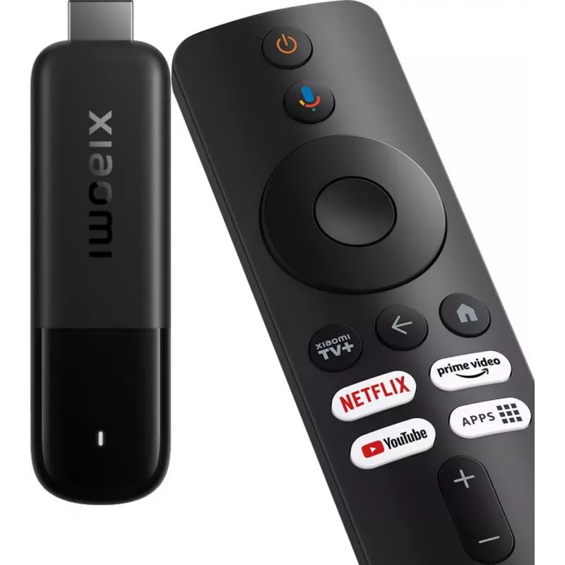 Meediavoogude esitaja Xiaomi Smart TV Stick 4K (2. põlvkond) — 4K@60fps, 6 nm neljatuumaline Cortex‑A35, 8 GB, Bluetooth 5.2, Wi‑Fi, HDMI