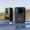 Tegevuskaamera DJI Osmo 360 Standard Combo — 8K Ultra HD, 120 MP CMOS, 240 fps, elektrooniline stabiliseerimine, 2-tolline ekraan, MicroSD, 183 g, must