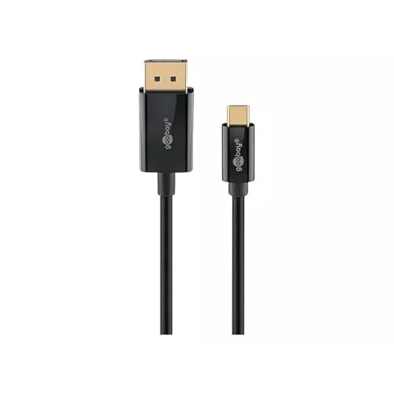 Goobay USB-C–DisplayPorti kaabel – kullatud pistikud, Ultra HD resolutsioon kuni 4k @ 60 Hz, C-tüüpi Thunderbolt 3/4 DP-adapteriga ühildatav