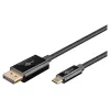 Goobay USB-C–DisplayPorti kaabel – kullatud pistikud, Ultra HD resolutsioon kuni 4k @ 60 Hz, C-tüüpi Thunderbolt 3/4 DP-adapteriga ühildatav