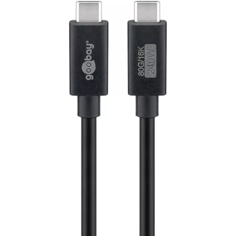 USB-C kaabel WENTRONIC USB4 Gen4 1,2m — toetab 16k@60Hz ja 4K@120Hz