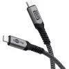 Goobay USB-C kaabel punutud ümbrisega, USB4, 240 W, 40 Gbit/s, Power Delivery, 1,5 m (1.50m, USB 4.0, 240W), USB-kaabel