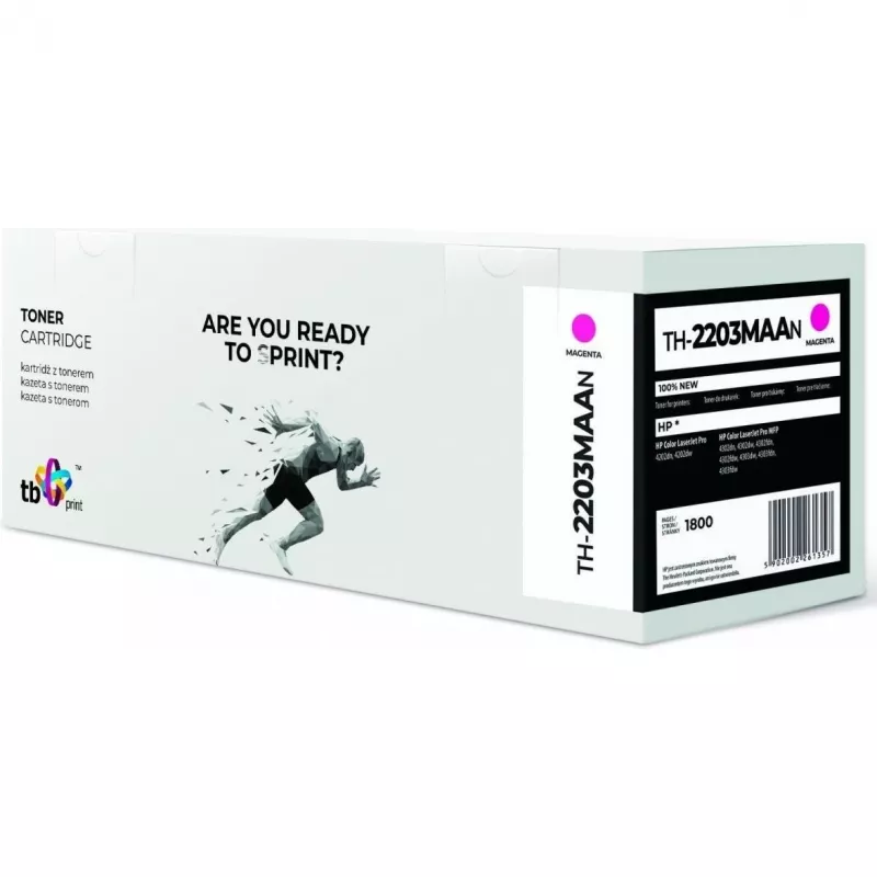 Print, Toner, Toner per HP Värv LaserJet Pro 4202 W2203A TH-2203MAAN 100 Nuovi magenta