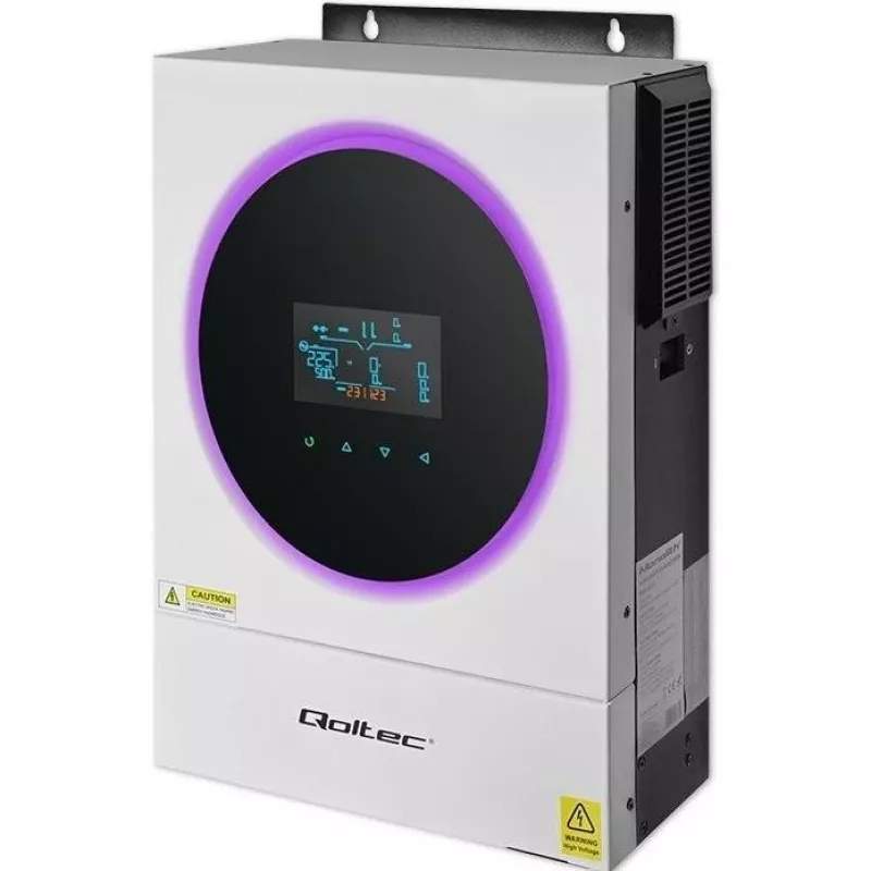 Qoltec, pingemuundur, hübriidpäikeseinverter Off-Grid 4kVA 4kW 120A MPPT LCD Wi-Fi BMS Sinus