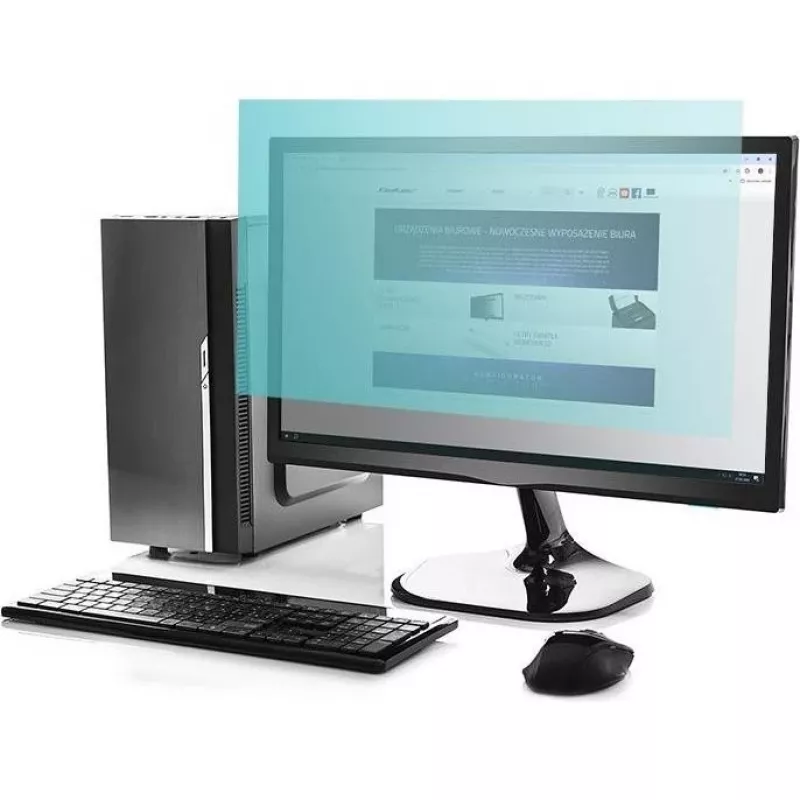 Monitor Screen Protector QOLTEC 51075 23.8 inch Anti Blue Light, Matte Anti-Glare