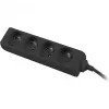 Lanberg, pikendusjuhe, PS0-04E-0150-BK toiteplokk 4 AC-pistikupesaga siseruumidesse, must (4x, CEE 7/5, 1,50 m)