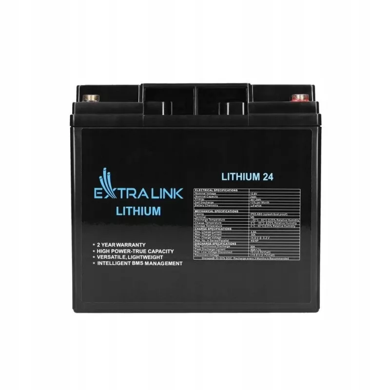 Extralink taaslaetav aku LiFePO4 24000 mAh 12,8 V