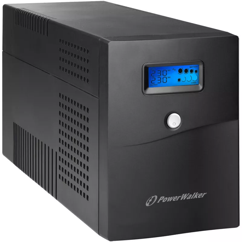Katkematu toiteallikas PowerWalker VI 3000 SCL — Line-interaktiivne UPS 3 kVA / 1800 W, 230 V, 9 Ah aku, LCD, torn, must