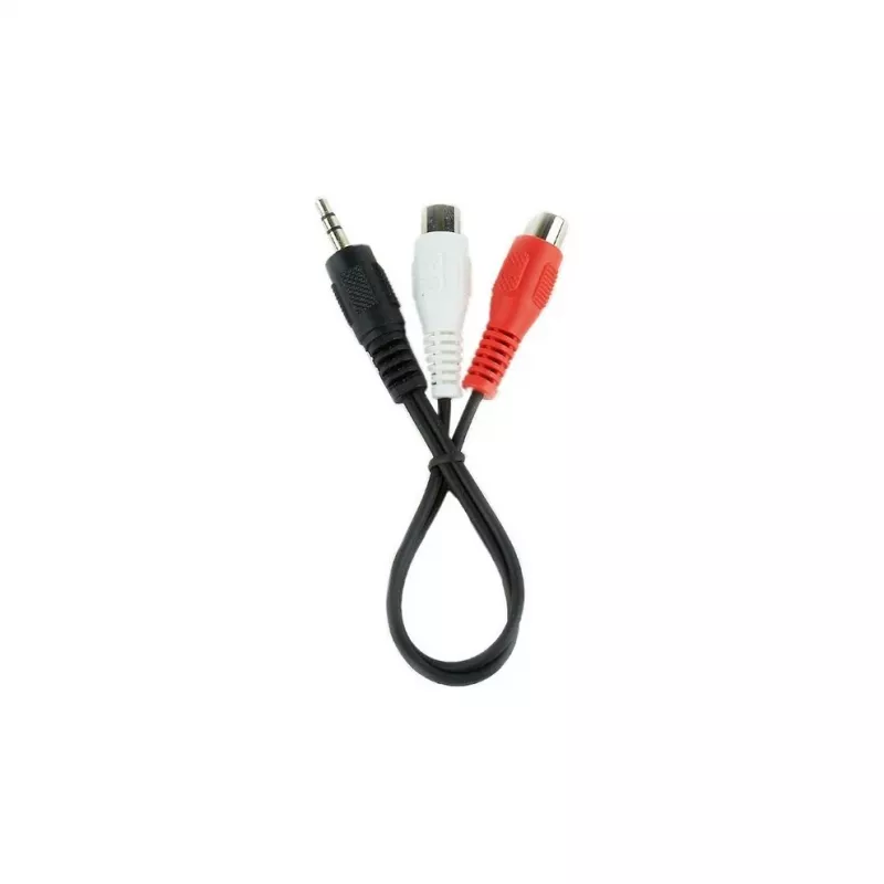 Audio Jack (3.5mm) to 2 RCA kaabel GEMBIRD CCA-406 20 cm Must