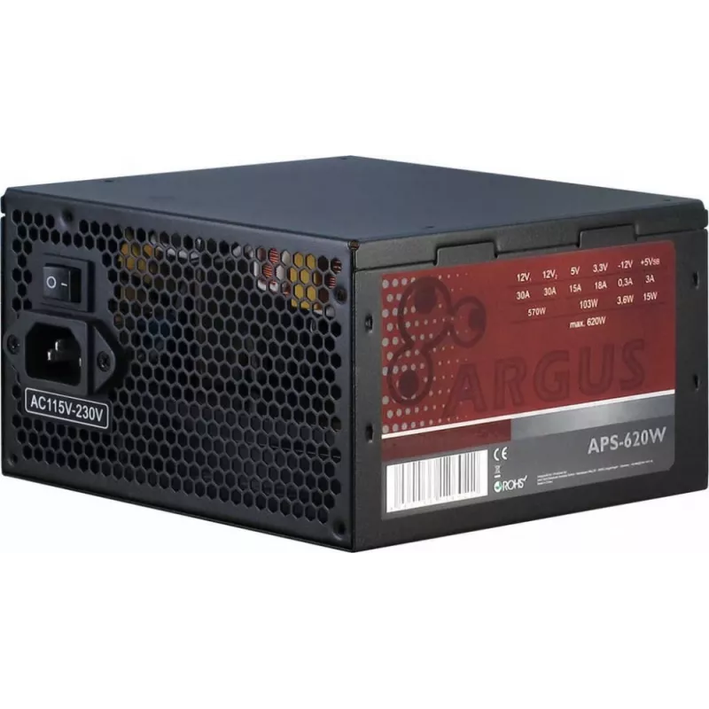 Inter-Tech Argus APS toiteplokk 620 W 20+4 Pin ATX ATX must