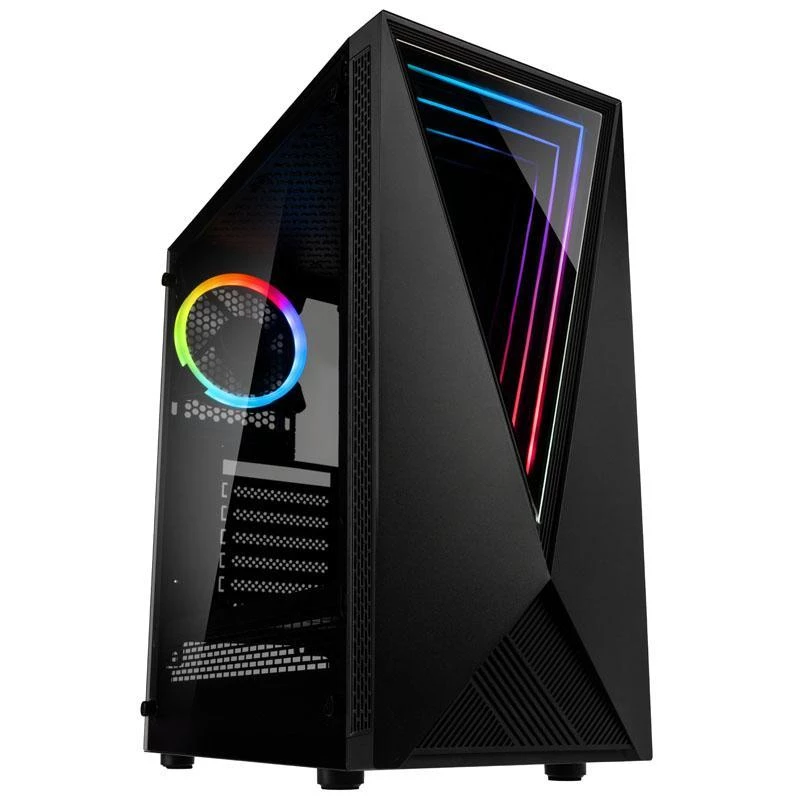 Kolink VOID RGB tornkorpus, must, LED-ventilaator, aken, tolmufilter, arvuti E