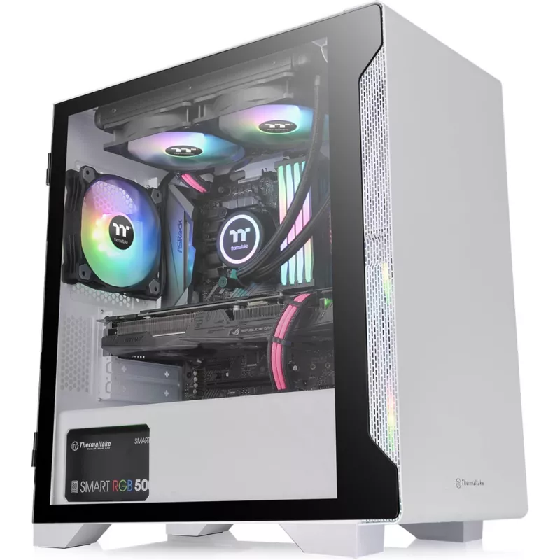 Arvuti korpus Thermaltake S100 karastatud klaasiga Snow Edition Micro Tower Valge