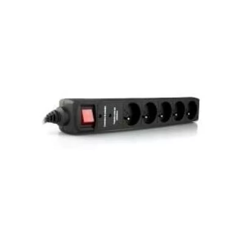 EnerGenie SPF5-C-5 piksekaitse 5 vahelduvvoolu pistikupesa 250 V 1,5 m Must
