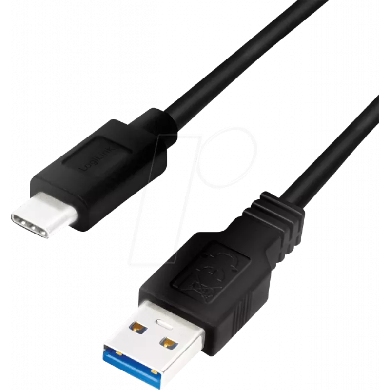 Logilink - USB-kaabel - USB-tüüp A (W) USB-C (M) - USB 3.2 Gen 1 - 3 A - 1 m - Must (CU0168)