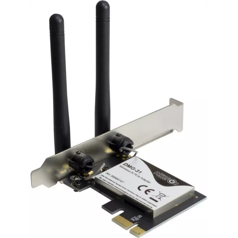 Inter-Tech DMG-31 - sisseehitatud - juhtmevaba - PCI Express - Wi-Fi - Wi-Fi 4 (802.11n) - 300 Mbit/s (88888147)