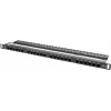 Lanberg PPU5-0024-B - RJ-45 - Cat5,Cat5e - Must - Metall - Rackipaigaldus - 0,5U (PPU5-0024-B)