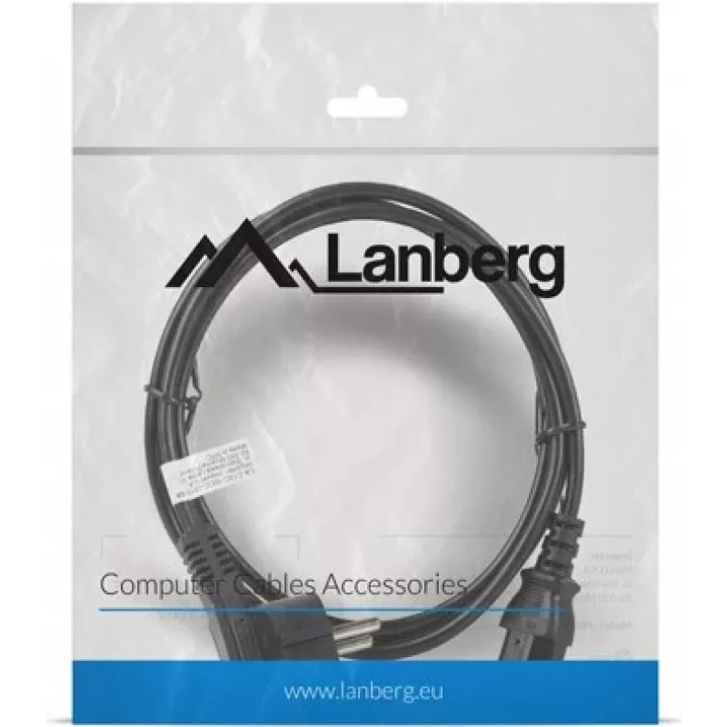 Lanberg CA-C13C-10CC-0018-BK toitekaabel must 1,8 m C13 pistikuga CEE7/7 (CA-C13C-10CC-0018-BK)